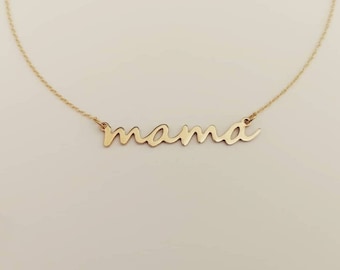 14k Gold Filled Solid Silver Name Necklace, Monogram Name Necklace, Personalized Name Necklace, Personalized Gifts, Christmas Gifts, Jewelry