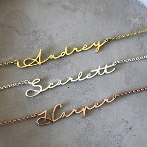 Personalised Name Necklace for Women, Custom bridal minimalist Jewelry, gold Nameplate , Personalized birthday Christmas gifts, gift for her