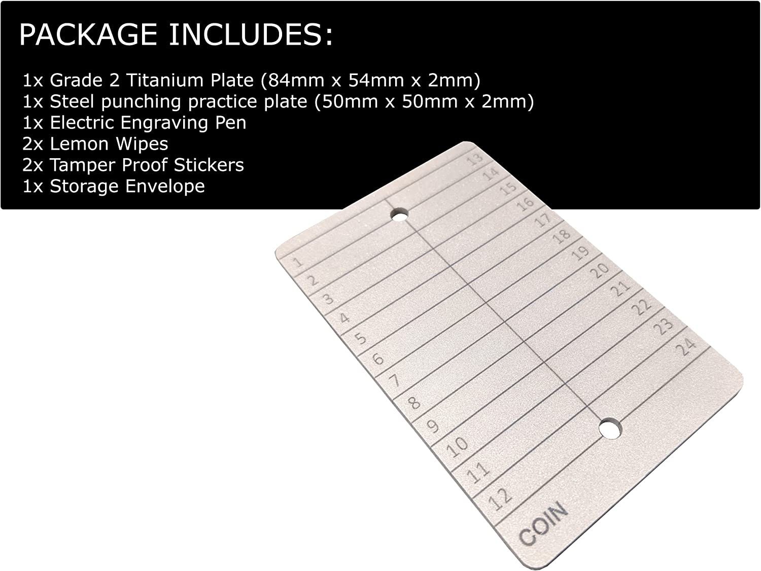 BIP39 Cold Storage Titanium Crypto Seed Phrase Storage - Fireproof Metal  Wallet For Bitcoin Cold Storage Solution