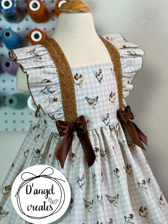 cotton chicken dress Nvf *Chicken Long Dress* Fabric : Cotton Chicken Size free up to 44 Length: 46 a
