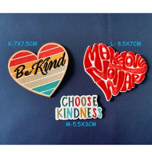 Cute Funny Patches, Positivity, Retro, Embroidered Sew on / Iron on Biker Patch Badge Appliqué Jeans Bags Clothes Transfer image 6