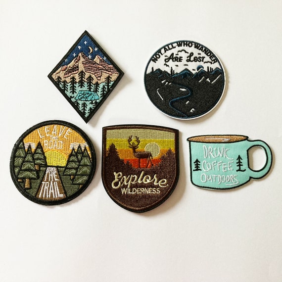 Hungry Bear Designs Custom Embroidered Patch - Iron-On/Sew-On - YOUR PARK Text - Nature Theme