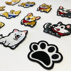 Dogs Iron On/sew on Embroidered Patches, kids, animal, dog, puppy, children, Badge, embroidered, Applique Jeans Bags Clothes Transfer