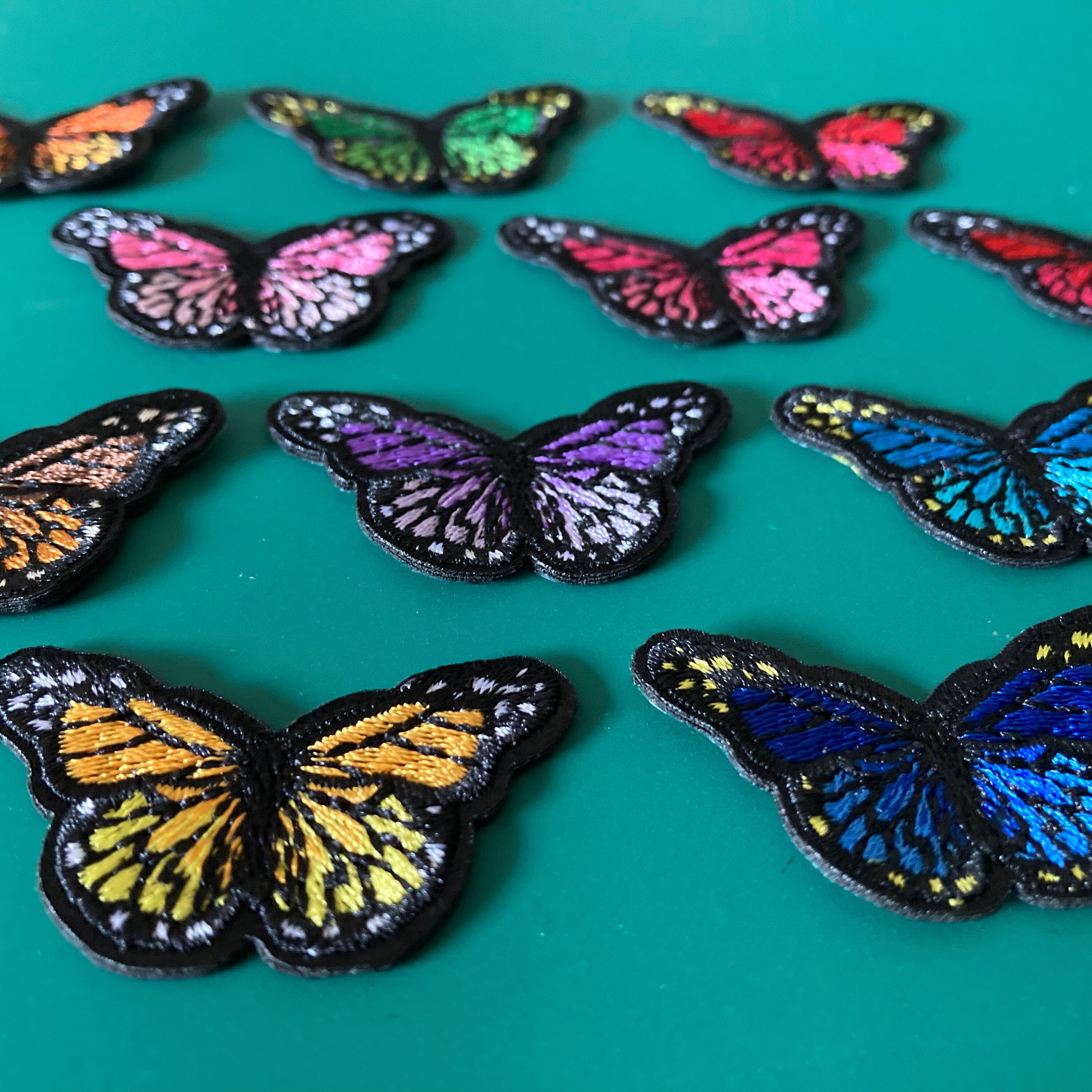 Butterfly Patches Embroidered Patch Art Applique Patch Etsy