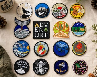 Toppe Wild Travel, ricamate, da cucire/stirare, natura, toppa, applicazione di stemma