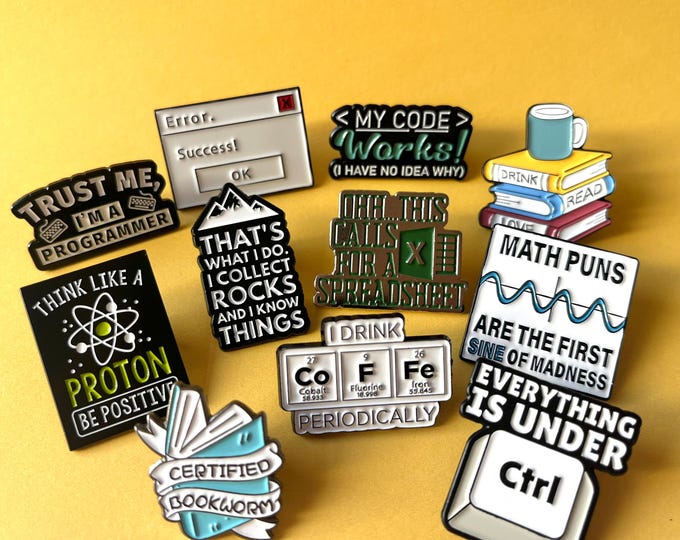 Funny Enamel Pins Set, Sarcastic Lapel Pins, Office Humor Pins, Cute Meme Pins, Backpack & Jacket Pins, Gift for Coworkers