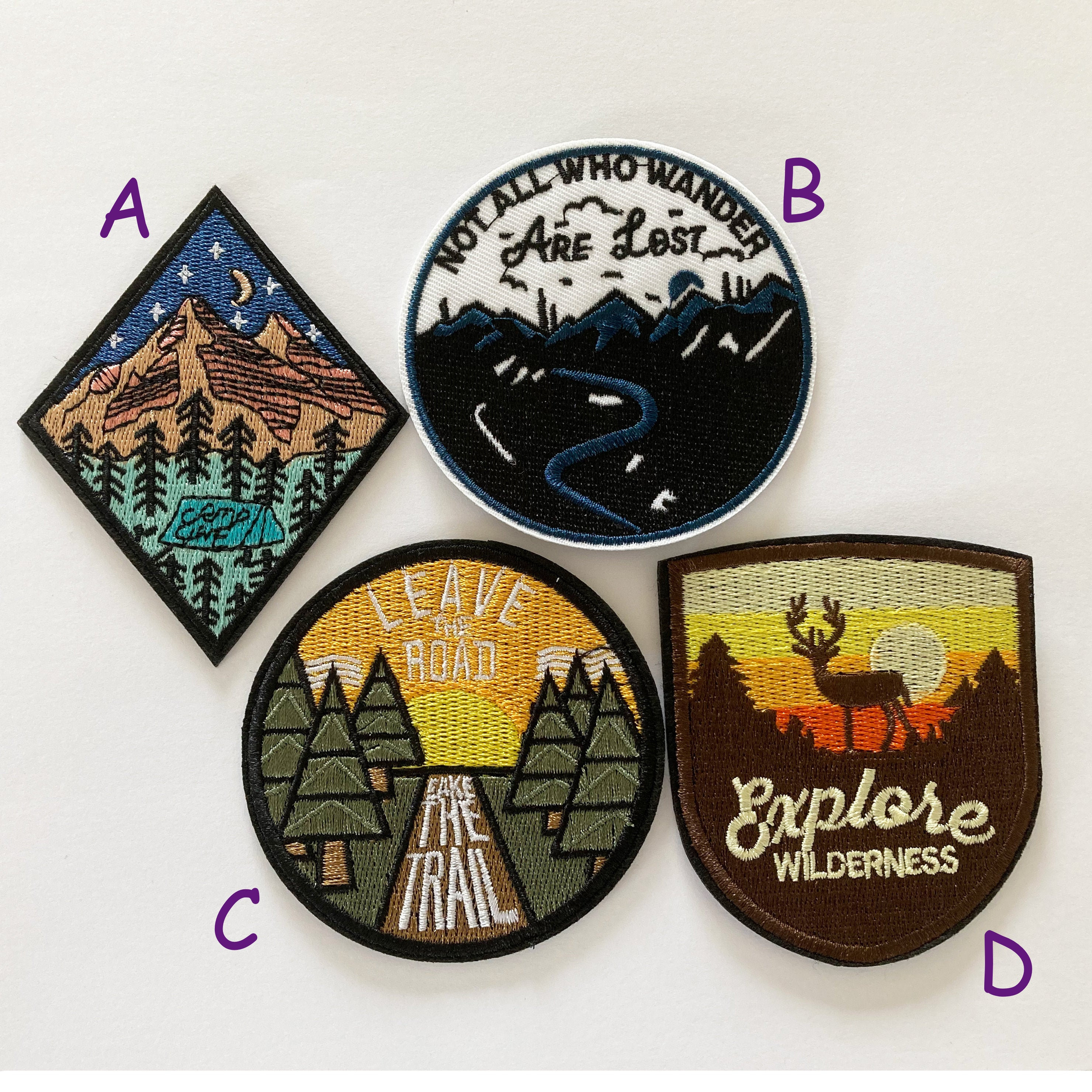 Travel Patches Embroidered Sew / Iron on Biker Nature Camping Etsy
