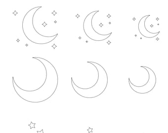 Schemi per ricamo Celestial Stick & Stitch: formato A4 con stabilizzatore idrosolubile.