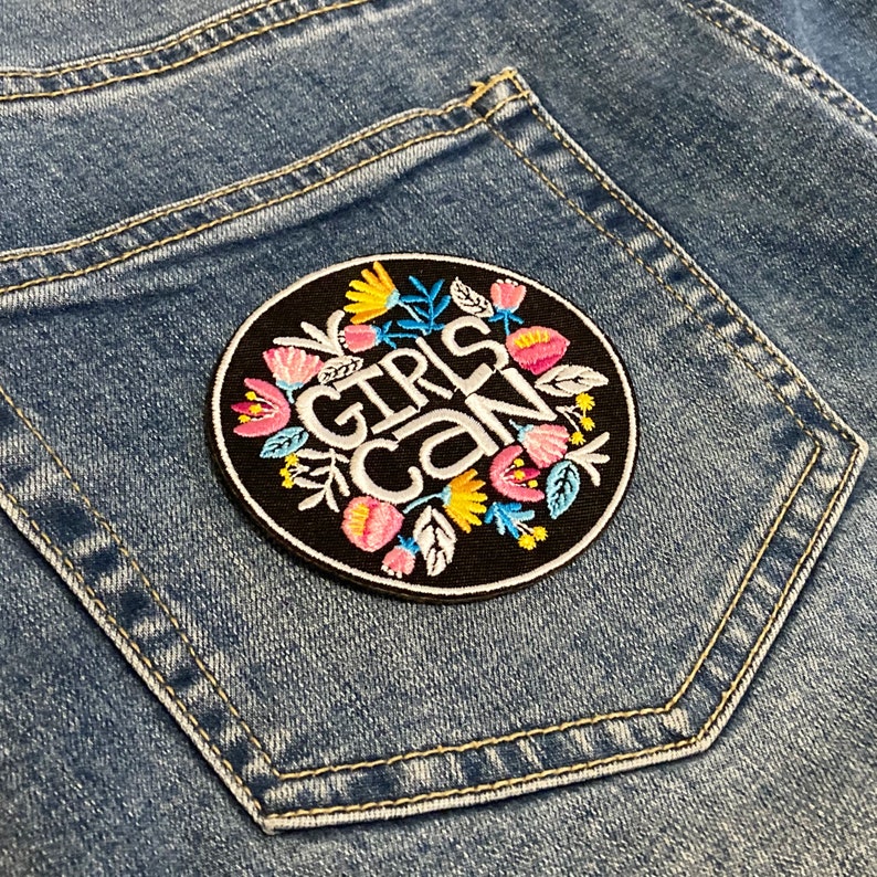 Cute Funny Patches, Positivity, Retro, Embroidered Sew on / Iron on Biker Patch Badge Appliqué Jeans Bags Clothes Transfer zdjęcie 10