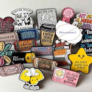 Funny, Positive thoughts, Enamel Pin Badge, Happiness, Music, , Brooch, Lapel, Classic, fun