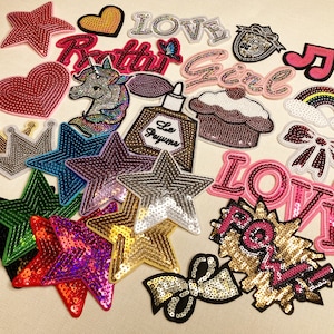 Unicorn iron on patch sequin unicorn patch colorful unicorn