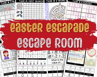 Kids Easter Escape Room Kit, Holiday Puzzle Game (Instant Download)