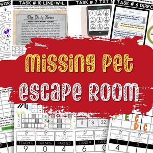 Last day of school Escape Room, printable Escape Room Kit, Instant Download, Kids Escape Room, No Prep Escape Room, Family game night