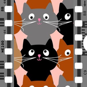 Cat motif as film strip