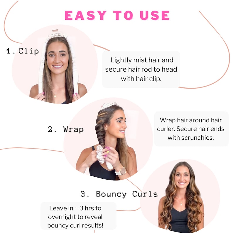Plushsilks Heatless Curler  Heatless Hair Curler  100% image 7