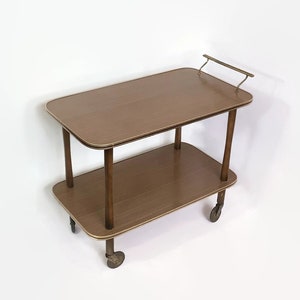 Niepowtarzalny stolik kawowy w stylu mid-century modern | 702-piętrowy wózek barowy na alkohol