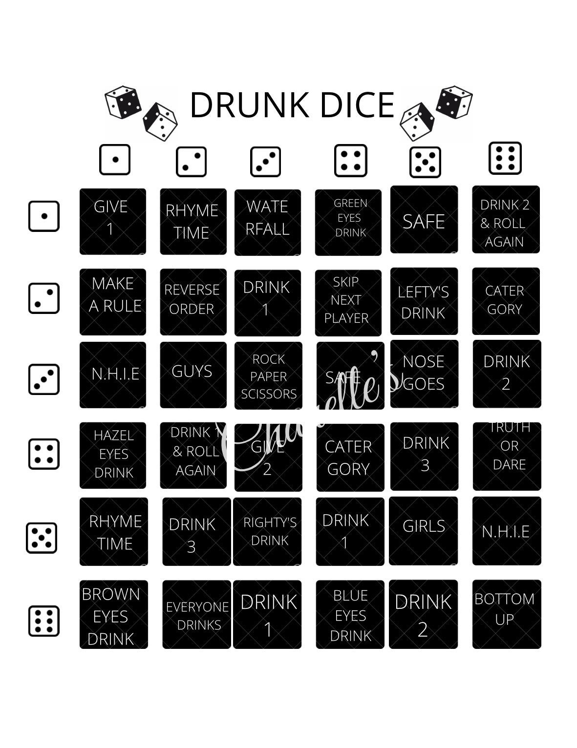 Game Night Bundle OFFICIAL Rulesdrunk UNO, Kings Cup, Drunk Dice Etsy