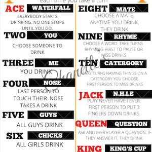 King&#39;s Cup Official Rules Digital Download