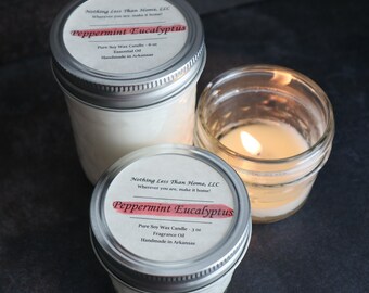 Soy Wax Candle: Peppermint | Peppermint Eucalyptus