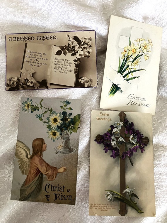 Early 1900s German Art Nouveau religious postcard Early 1900s German Art Nouveau religious postcard