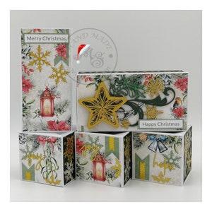 Kerstkaart met pop-upblokjes, wenskaart, kerstkaart, grappige kerstkaart, kerstgroeten