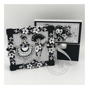 Carte d'Halloween de style monochrome, carte personnalisée, carte de voeux d'Halloween