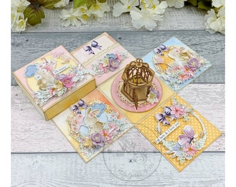Spring-Joy Exploding Box, Greetings Card, Valentine's Day, Mother's Day, Birthday, Anniversary, Gift for Her