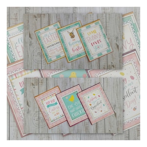 Cartes de voeux de Pâques avec enveloppes, cartes de Pâques faites main, cartes de Pâques de forme rectangulaire