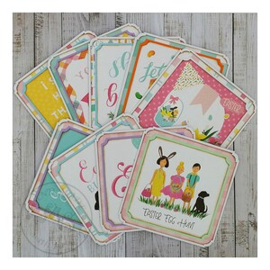 Cartes de voeux de Pâques avec enveloppes, cartes de Pâques faites main, cartes de Pâques de forme carrée