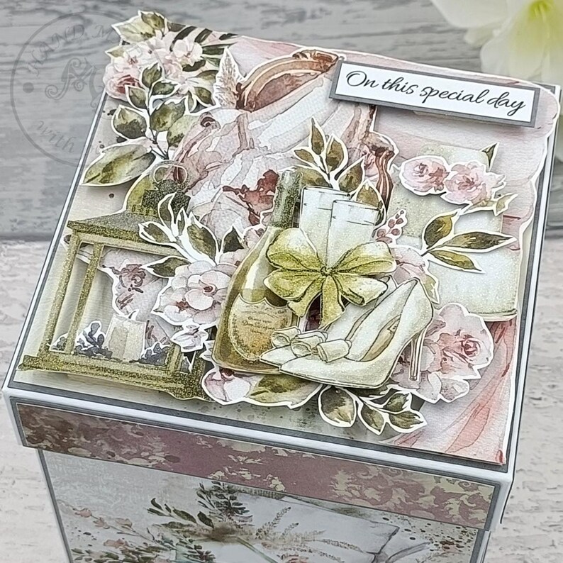 Wedding Exploding Box: Handmade Greetings Card, Mini Photo Album - Etsy ...