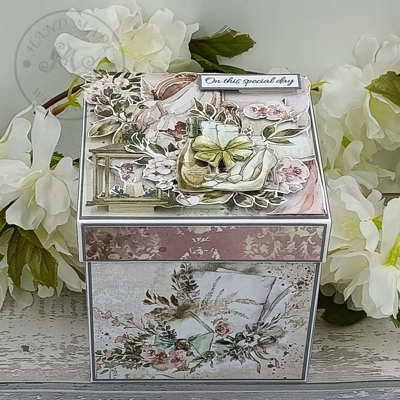 Wedding Exploding Box: Handmade Greetings Card, Mini Photo Album - Etsy ...