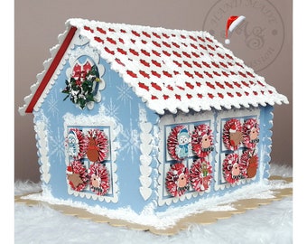 Gingerbread House Shaped Advent Calendar, Christmas Decoration