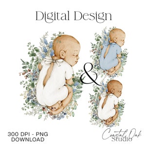 Nouveau-né, bébé, fleurs sauvages bleues, conception numérique PNG, conception par sublimation, conception par sublimation, baby shower PNG, clipart chambre d'enfant.