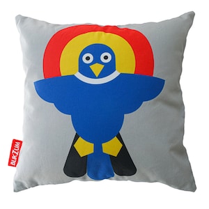 Decoratief kussen 40x40 cm in primaire kleuren