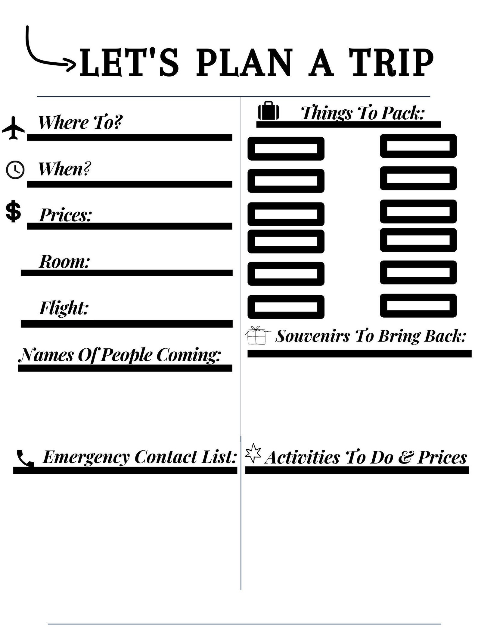 Traveling Organizer Printable Editable. Travel Planner. Etsy España
