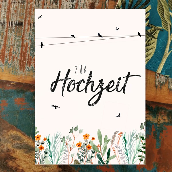 Glückwunschkarte hochzeit Etsy.de