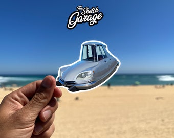 Futuristic Citroen  Ds custom cartoon Kiss-Cut Sticker / Decal ideal for water bottle, laptop, phone case, helmet, window sticker