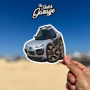 Citroen c4 cactus aangepaste cartoon Kiss-Cut sticker / sticker ideaal voor waterfles, laptop, telefoonhoes, helm, raamsticker gratis chippen