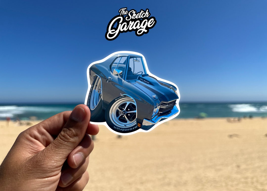 1970 Chevrolet Chevelle SS Custom Cartoon Kiss-cut Sticker / Decal ...
