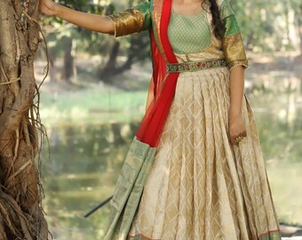 banarasi umbrella frock