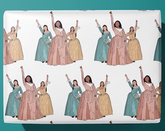 Hamilton wrapping paper / gift wrap - The Schuyler Sisters