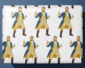 Hamilton wrapping paper / gift wrap - hand illustrated