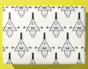 Gravity Falls Bill Cipher - Papier cadeau fait main
