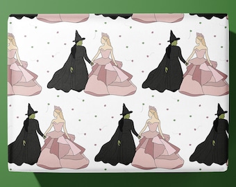Wicked wrapping paper - Elphaba and Galinda