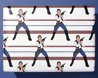 Han Solo wrapping paper - hand made - Star Wars