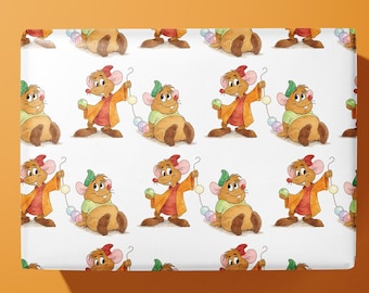 Cinderella mice wrapping paper - hand made gift wrap - Jaq & Gus