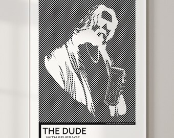 The Big Lebowski Art Print – "The Dude" Optical Illusion