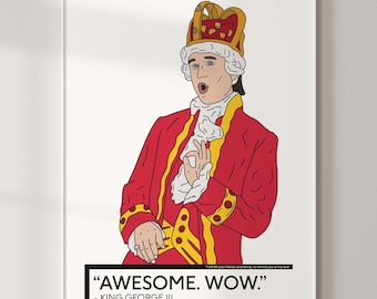 King George III Art Print – Hamilton Musical, Minimalist Design