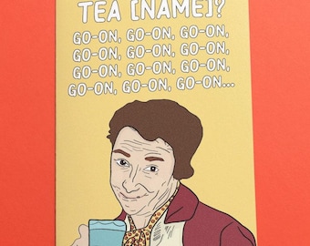 Mrs doyle card - father ted - recycled materials - eco