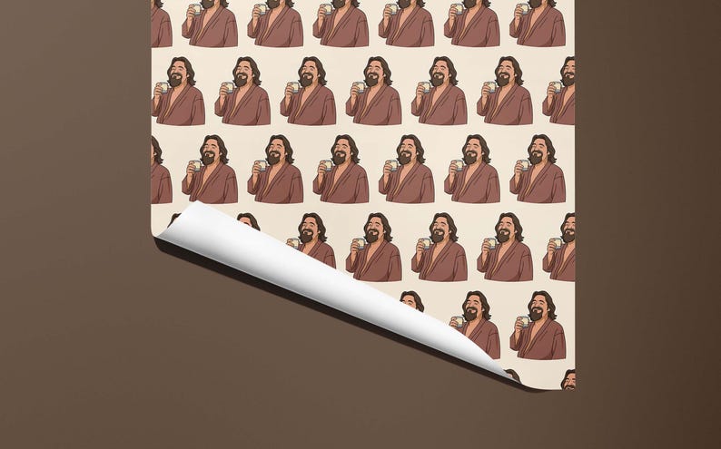Big Lebowski Gift Wrap - The Dude - Hand Illustrated Wrapping paper image 2